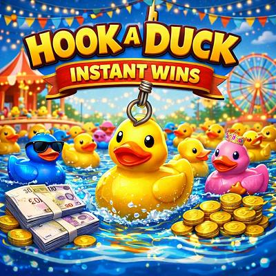 Hook a Duck - £2500 End Prize + 2 x £250 Neighbour Number Winners 7569