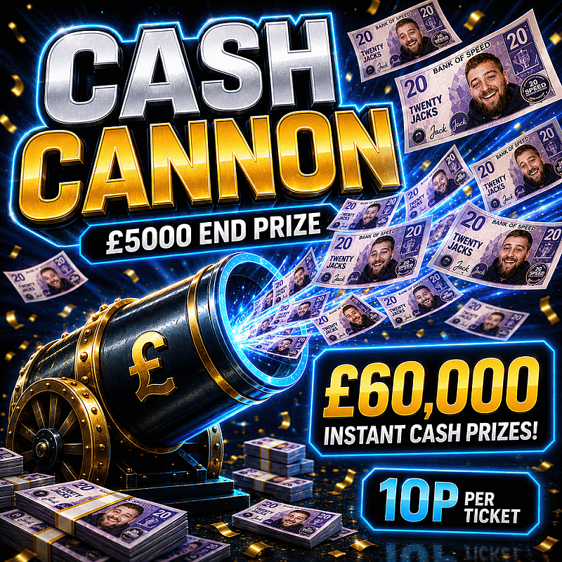 Cash Cannon - £5000 End Prize