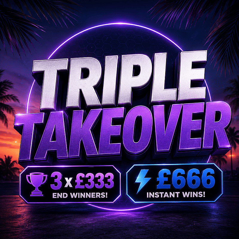 Triple Takeover - 3 x £333 End Prize Winners