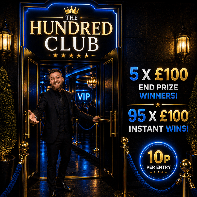 The Hundred Club - 5 x £100 End Winners *AUTODRAW*