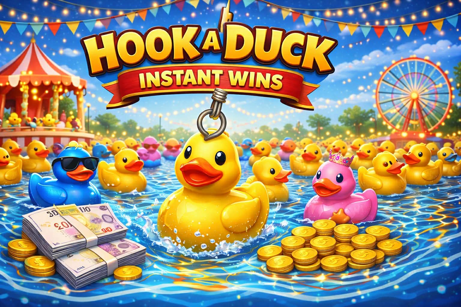 Hook a Duck - £2500 End Prize + 2 x £250 Neighbour Number Winners