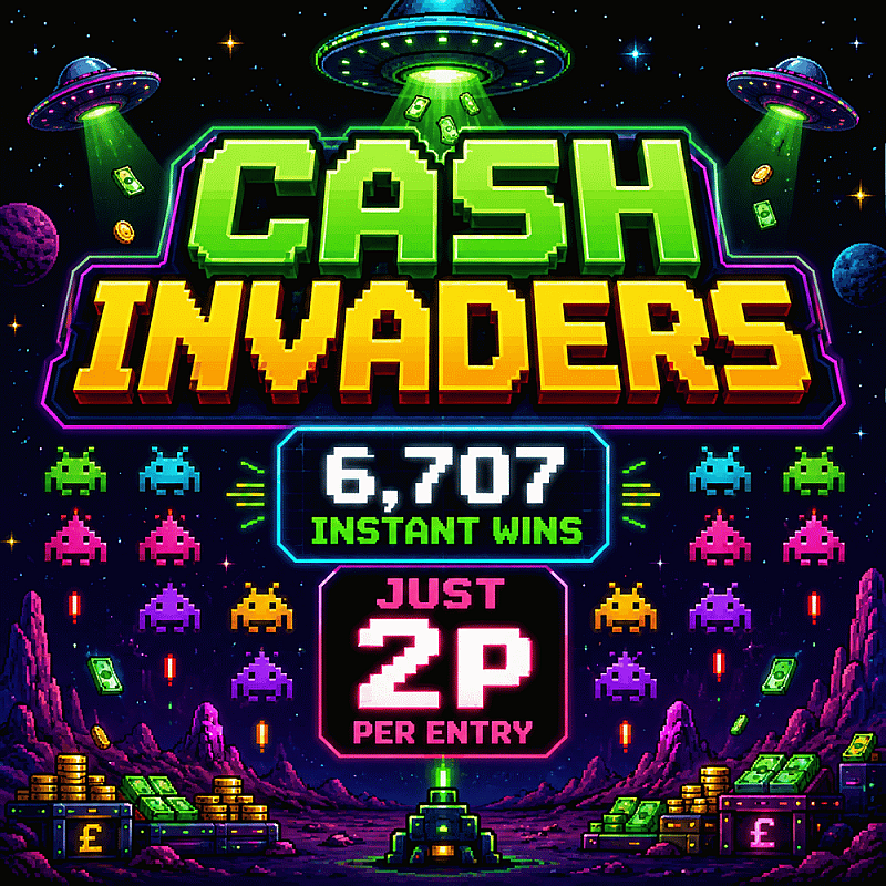 Cash Invaders - £250 End Prize